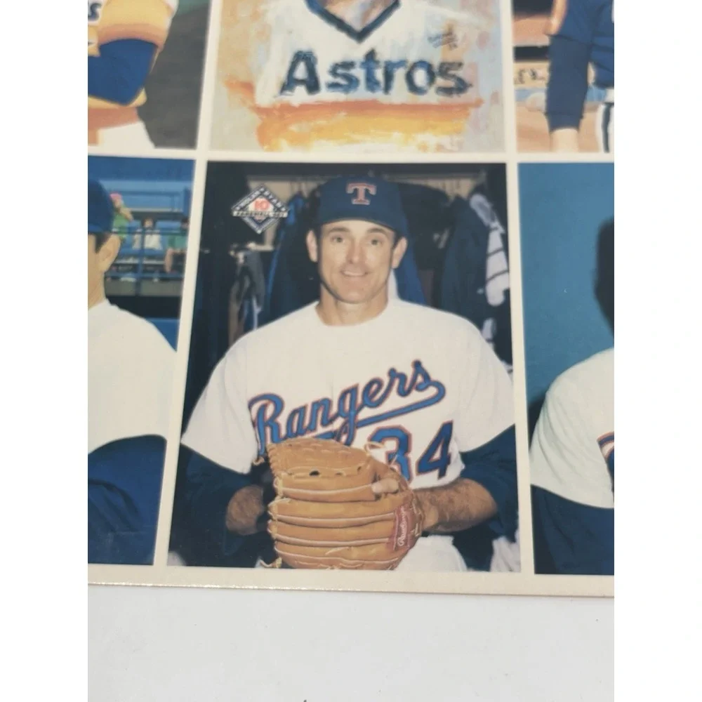 Nolan Ryan 1993 Mothers‎ Cookies Uncut Sheet Of 10 Cards